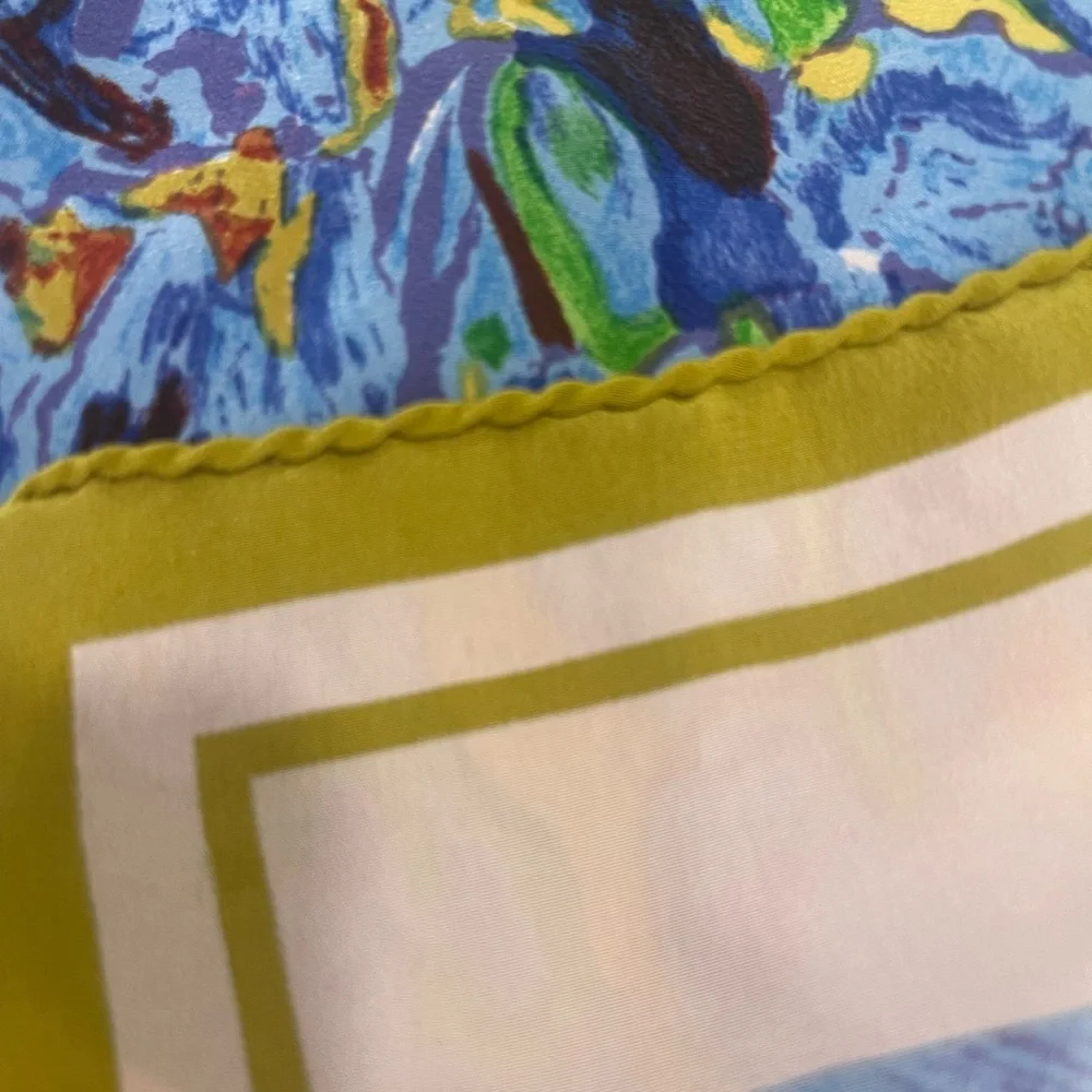 Elegant Floral Throw Blanket with Blue and Green Accents